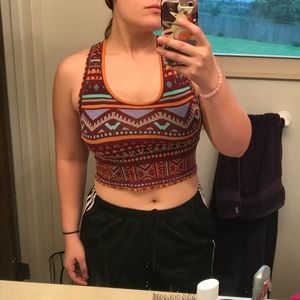 Cute Tribal Pattern Crop Tank